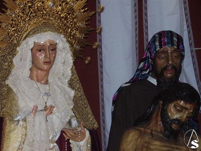 La Virgen de la Amargura lleg a procesionar en procesin de gloria por la feligresa de San Julin como titular de la hermandad de Jess Despojado 