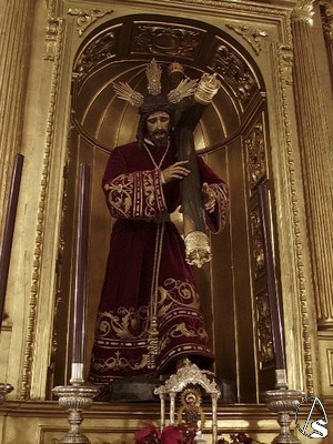El nazareno en su retablo de la Iglesia de la Concepcin de Brenes 