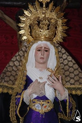 Nuestra Seora de los Dolores, dolorosa realizada por el escultor Manuel Echegoyan y cuyo coste ascendi a 5000 pesetas 